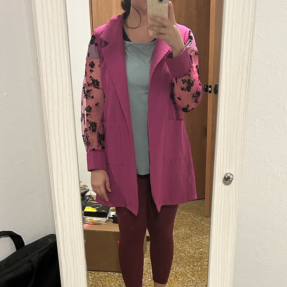 Women's Pink Floral Jacket